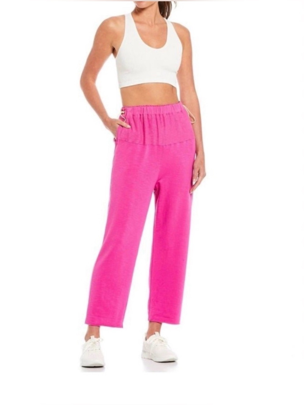 Free People Movement Surfside Pink Viscose Joggers Size Medium